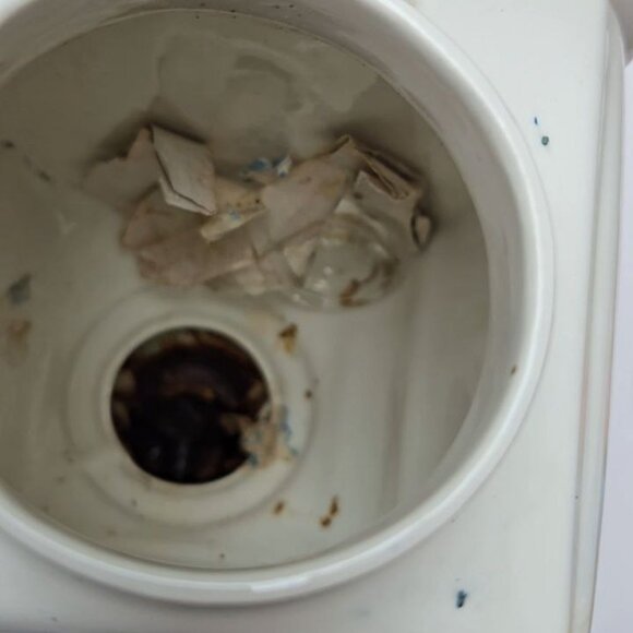 Vintage De Ve HOLLAND Wall Mount Coffee Grinder Blue Delft Windmill | Dutch - Picture 15 of 17